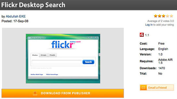40 Great Adobe AIR Applications for Designers and Developers flickrdesktopsearch