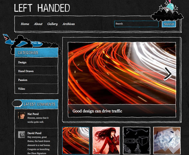 Win 10 Amazing WordPress Themes from Obox Design lefthanded