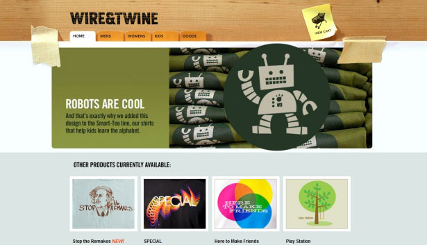 26 Examples of Online T-Shirt Shops Wire & Twine