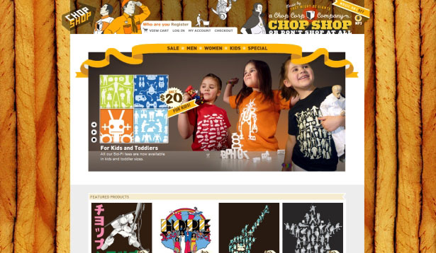 26 Examples of Online T-Shirt Shops Chop Shop