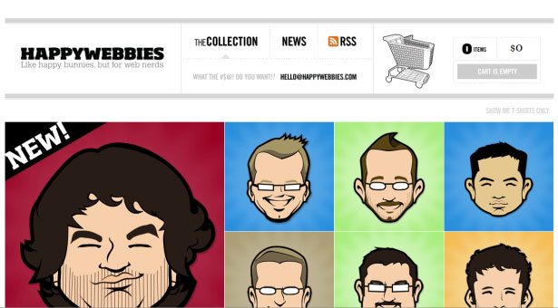 26 Examples of Online T-Shirt Shops Happy Webbies