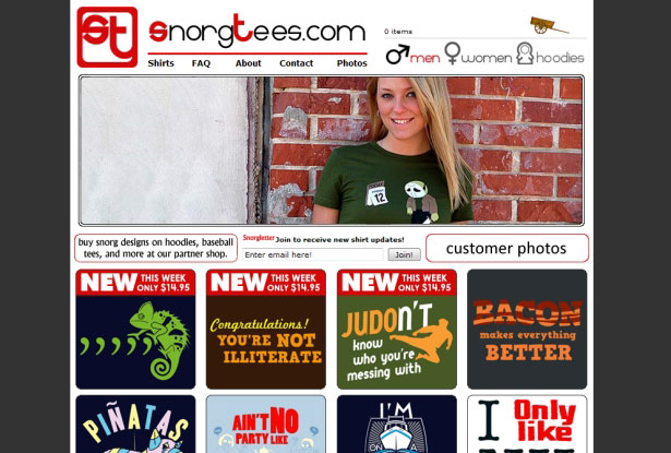 26 Examples of Online T-Shirt Shops Snorg Tees