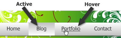 10 Tips to Create a More Usable Web active and hover navigation example