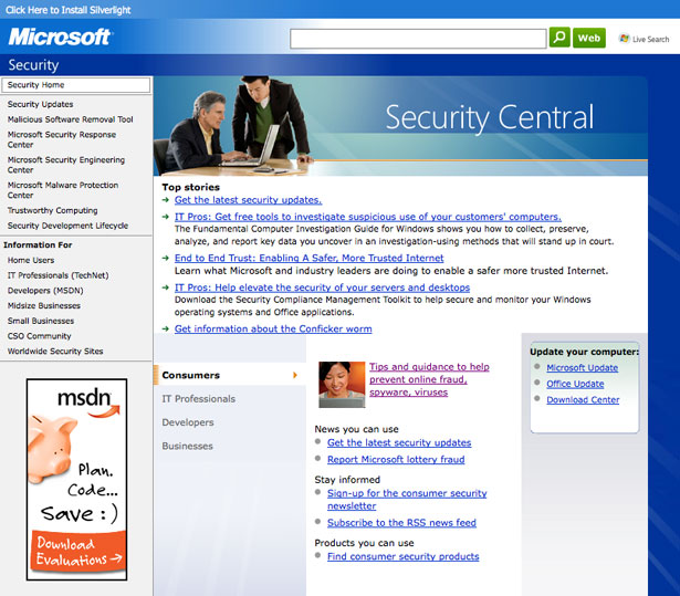 Microsoft text