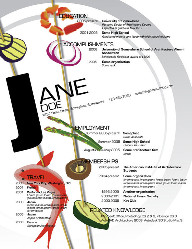 30 Artistic and Creative Résumés 18 81