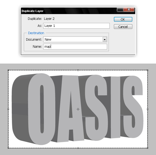 Create a 3D Text Scene Using Photoshop oasis 4