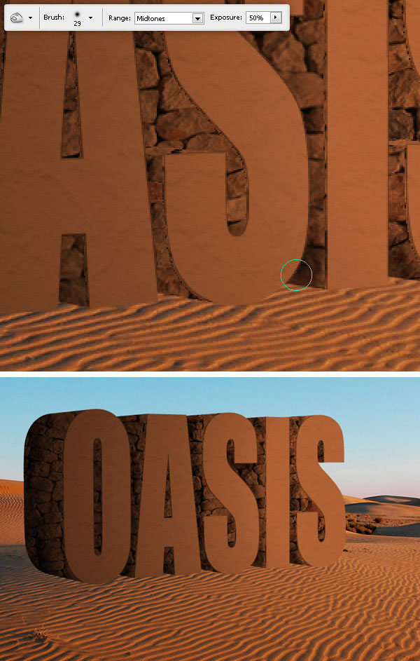 Create a 3D Text Scene Using Photoshop oasis 7
