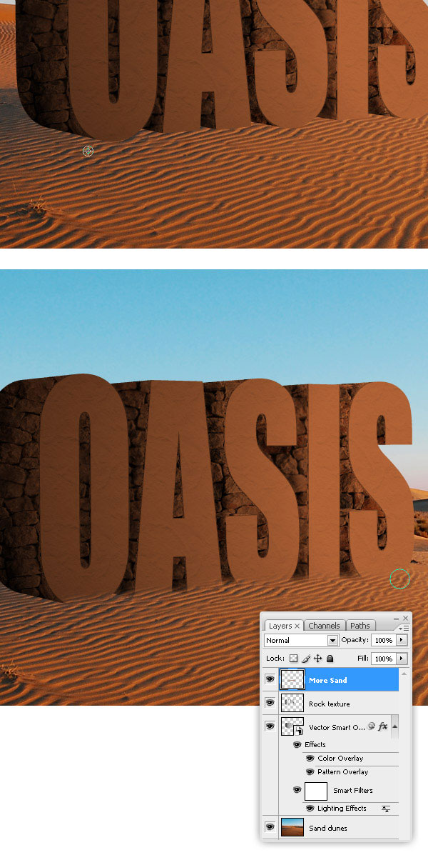 Create a 3D Text Scene Using Photoshop oasis 8