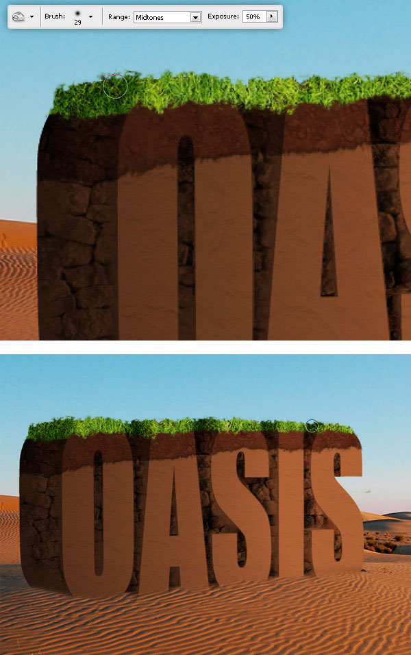 Create a 3D Text Scene Using Photoshop oasis 15