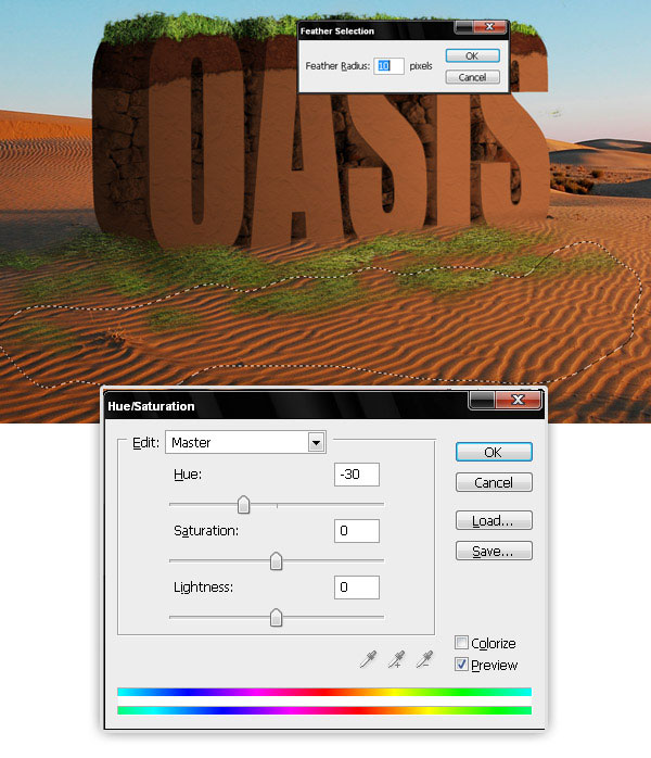 Create a 3D Text Scene Using Photoshop oasis 19