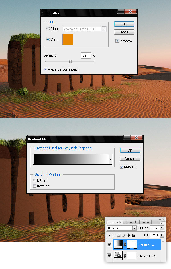 Create a 3D Text Scene Using Photoshop oasis 25