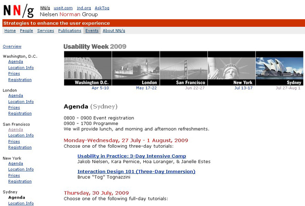 Worldwide Conferences for Web Designers