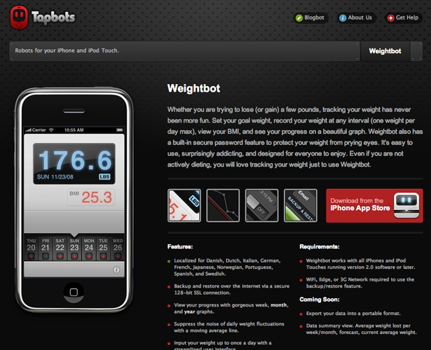 40 Awesome iPhone Application Websites weightbots