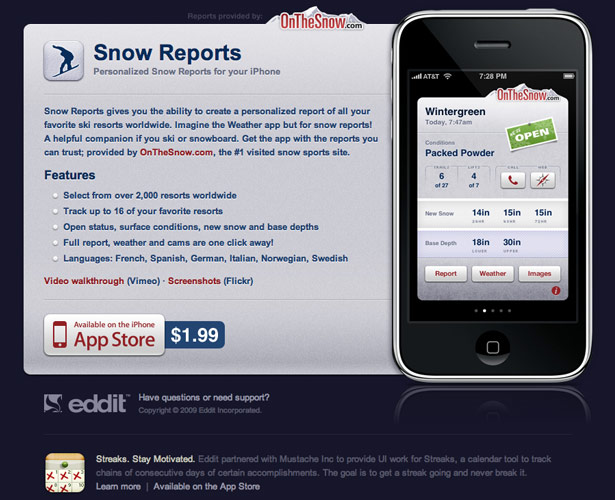 40 Awesome iPhone Application Websites snowreports