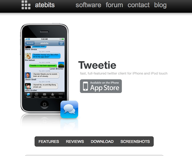 40 Awesome iPhone Application Websites tweetie