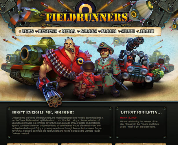 40 Awesome iPhone Application Websites fieldrunners