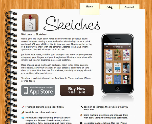 40 Awesome iPhone Application Websites sketches