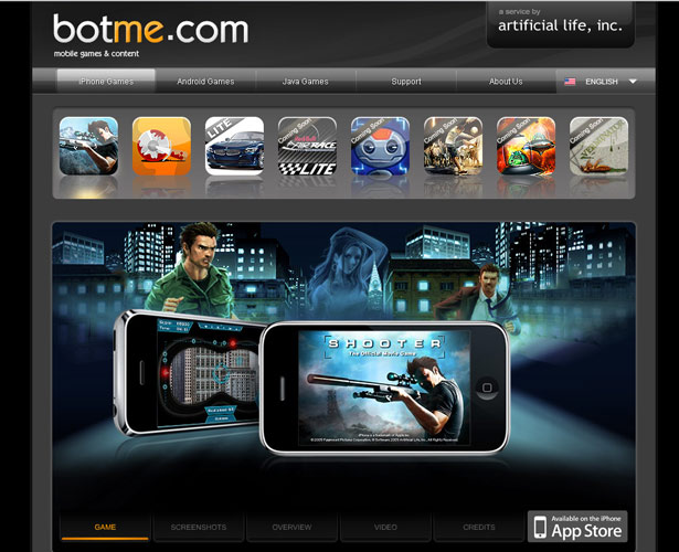 40 Awesome iPhone Application Websites shooter
