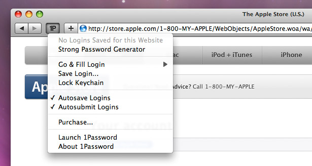 20 Excellent Plugins for Safari 1Password