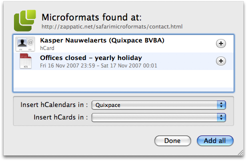 20 Excellent Plugins for Safari Safari Microformats