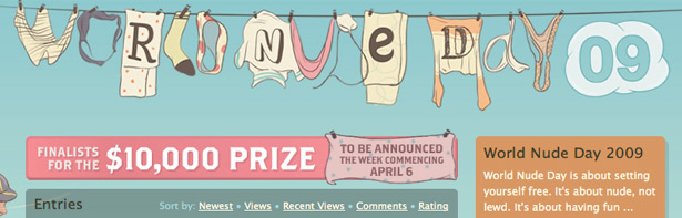 101 Examples of Text Treatments on the Web illustrate_nudeday_2
