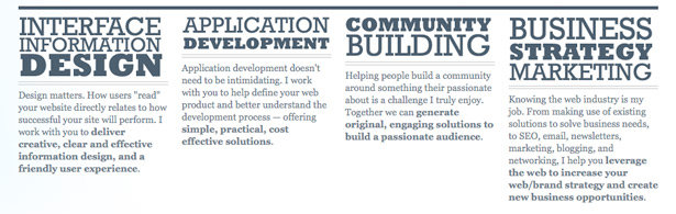 101 Examples of Text Treatments on the Web bigsmall_design