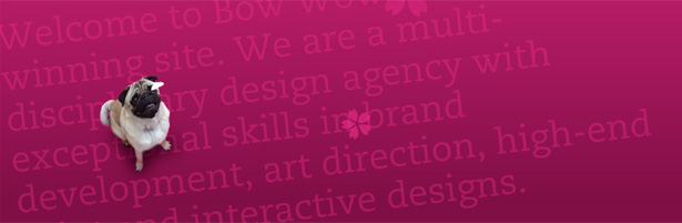 101 Examples of Text Treatments on the Web angle_pink