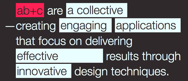 101 Examples of Text Treatments on the Web highlight_abc