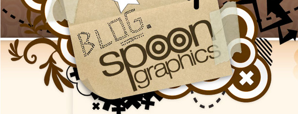 101 Examples of Text Treatments on the Web custom_spoon
