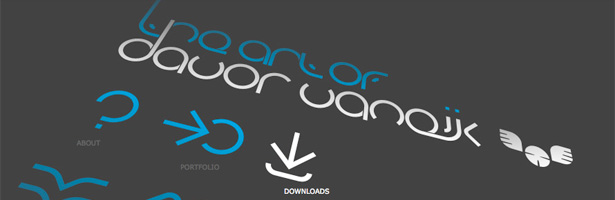 101 Examples of Text Treatments on the Web perspective_blue_gray