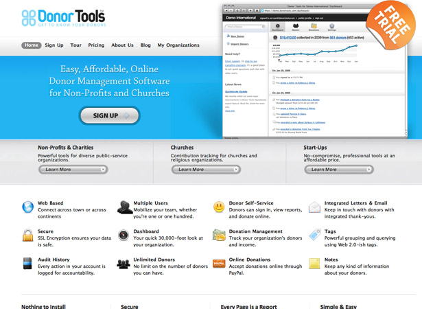 50 Excellent Corporate Website Designs donortools1 1