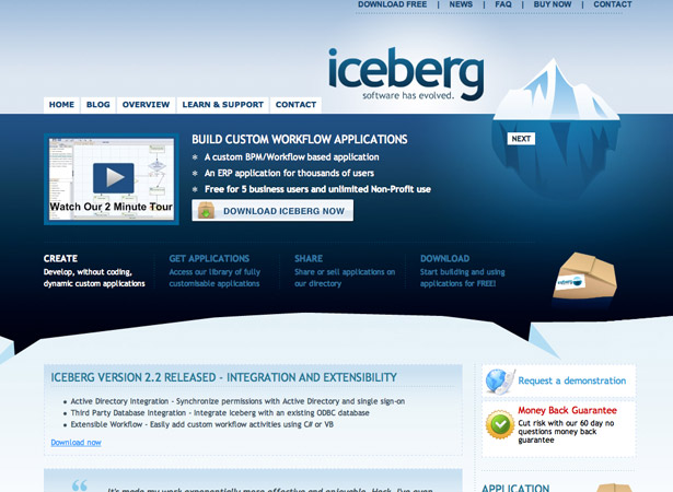 50 Excellent Corporate Website Designs iceberg