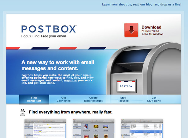50 Excellent Corporate Website Designs postbox 1