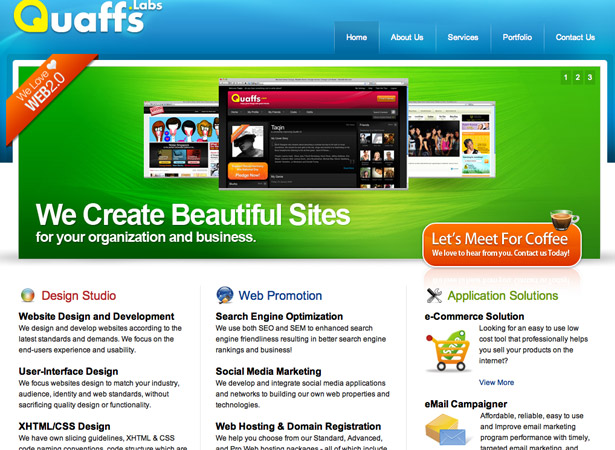 50 Excellent Corporate Website Designs quaffs