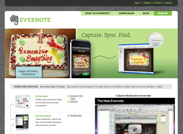 50 Excellent Corporate Website Designs evernote