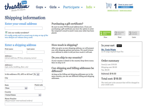 10 Tips to Design Usable Shopping Carts threadless2