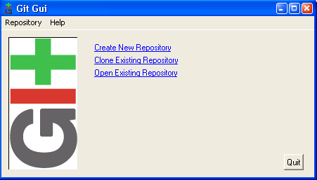 Intro to Git for Web Designers A screenshot of the Git GUI