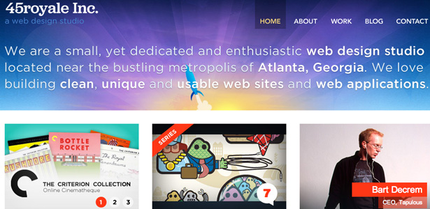 50 Inspirational Website Introductions 45royale2