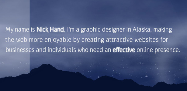 50 Inspirational Website Introductions nickhand