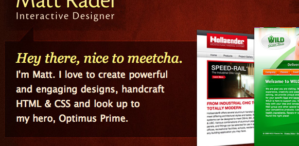 50 Inspirational Website Introductions mattradel
