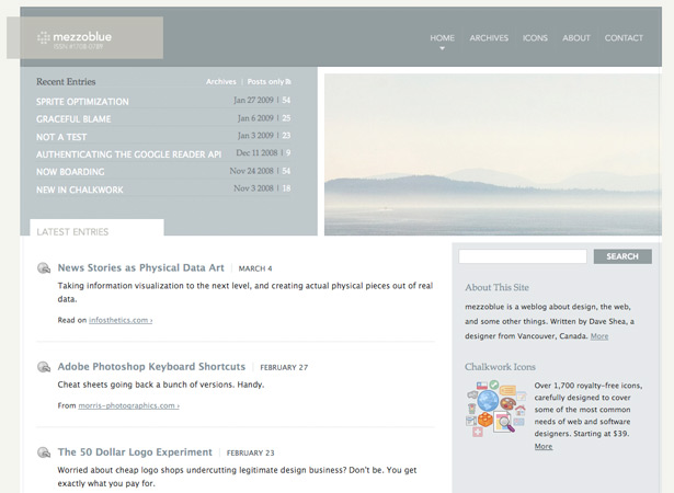 50 Monochromatic Website Designs Mezzo Blue