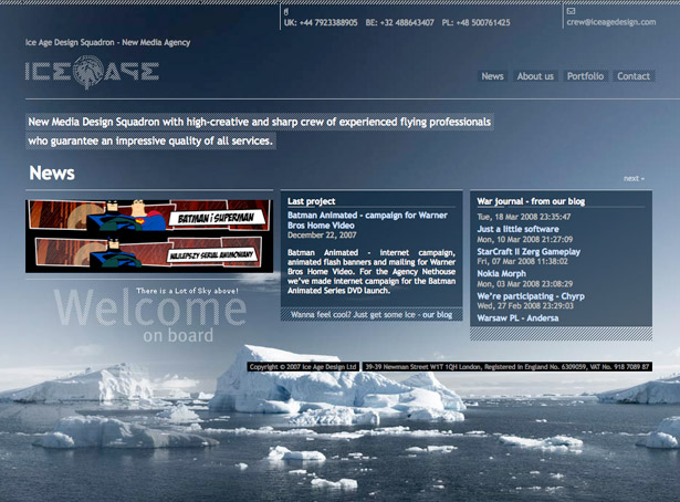 50 Monochromatic Website Designs Ice Age