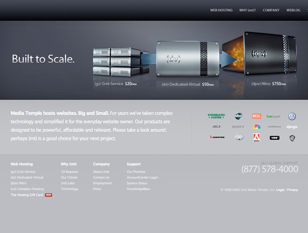 50 Monochromatic Website Designs Media Temple
