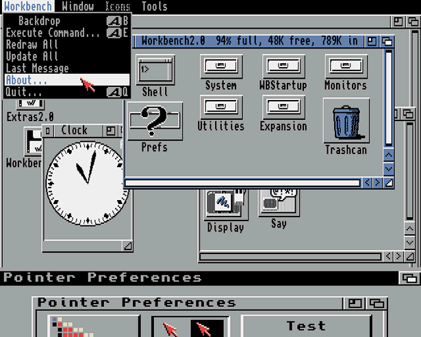 Operating System Interface Design Between 1981-2009 Amiga Workbench 2
