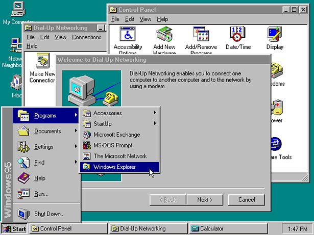 Operating System Interface Design Between 1981-2009 Windows 95