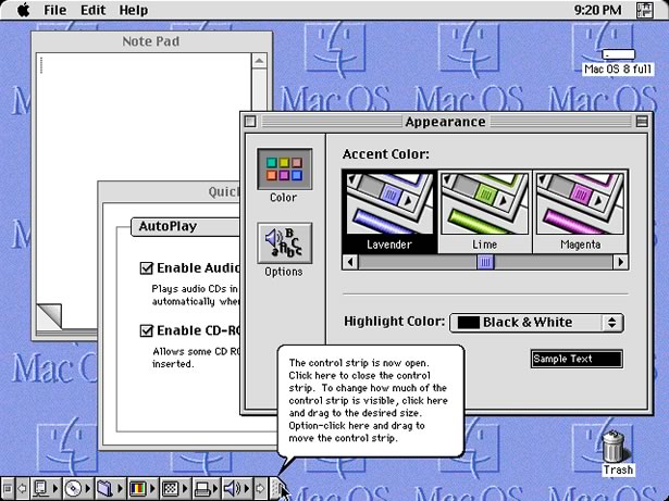Operating System Interface Design Between 1981-2009 Macos 8