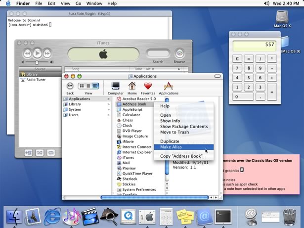 Operating System Interface Design Between 1981-2009 Mac osx 1