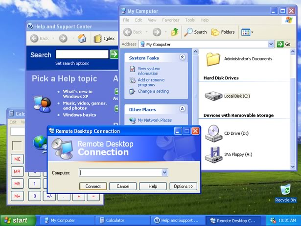 Operating System Interface Design Between 1981-2009 Windows xp