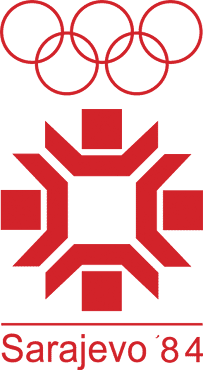 39 Olympic Logos From 1924 to 2012 1984w emblem bjpg