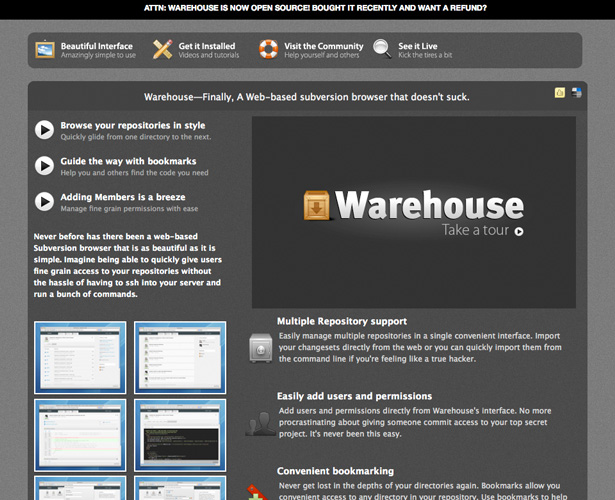 22 Website Designs Inspired by Apple.com warehouse 1
